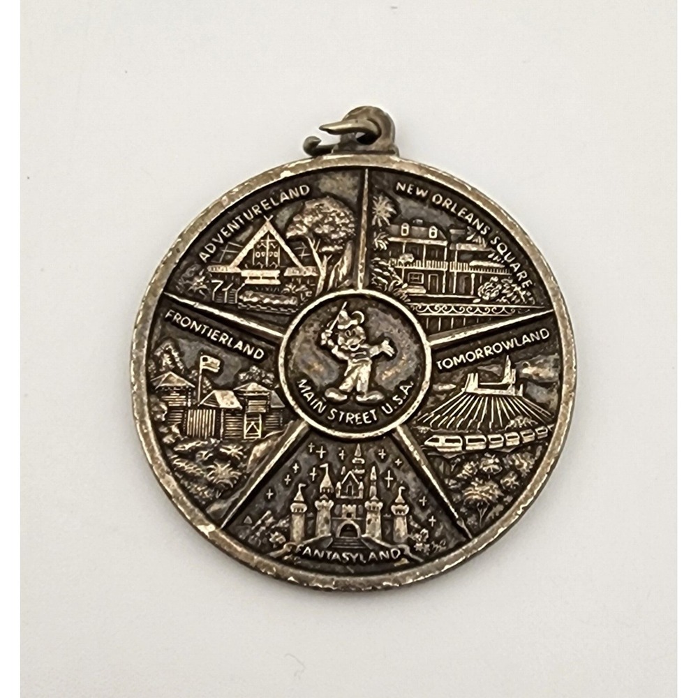 Disney - Disneyland Castle - Mickey Mouse-Frontierland, Fantasyland Coin Pendant